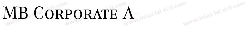 MB Corporate A字体转换